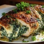 Cheesy Spinach Stuffed Chicken