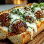 Cheesy Stuffed Meatball Subs