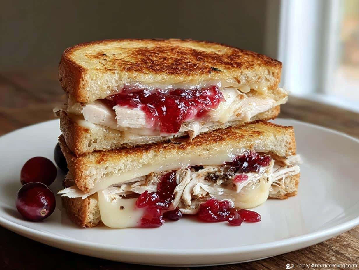 Cranberry Turkey Grilled Cheese: 1 Cozy Melt - Cranberry Turkey Grilled Cheese - additional detail