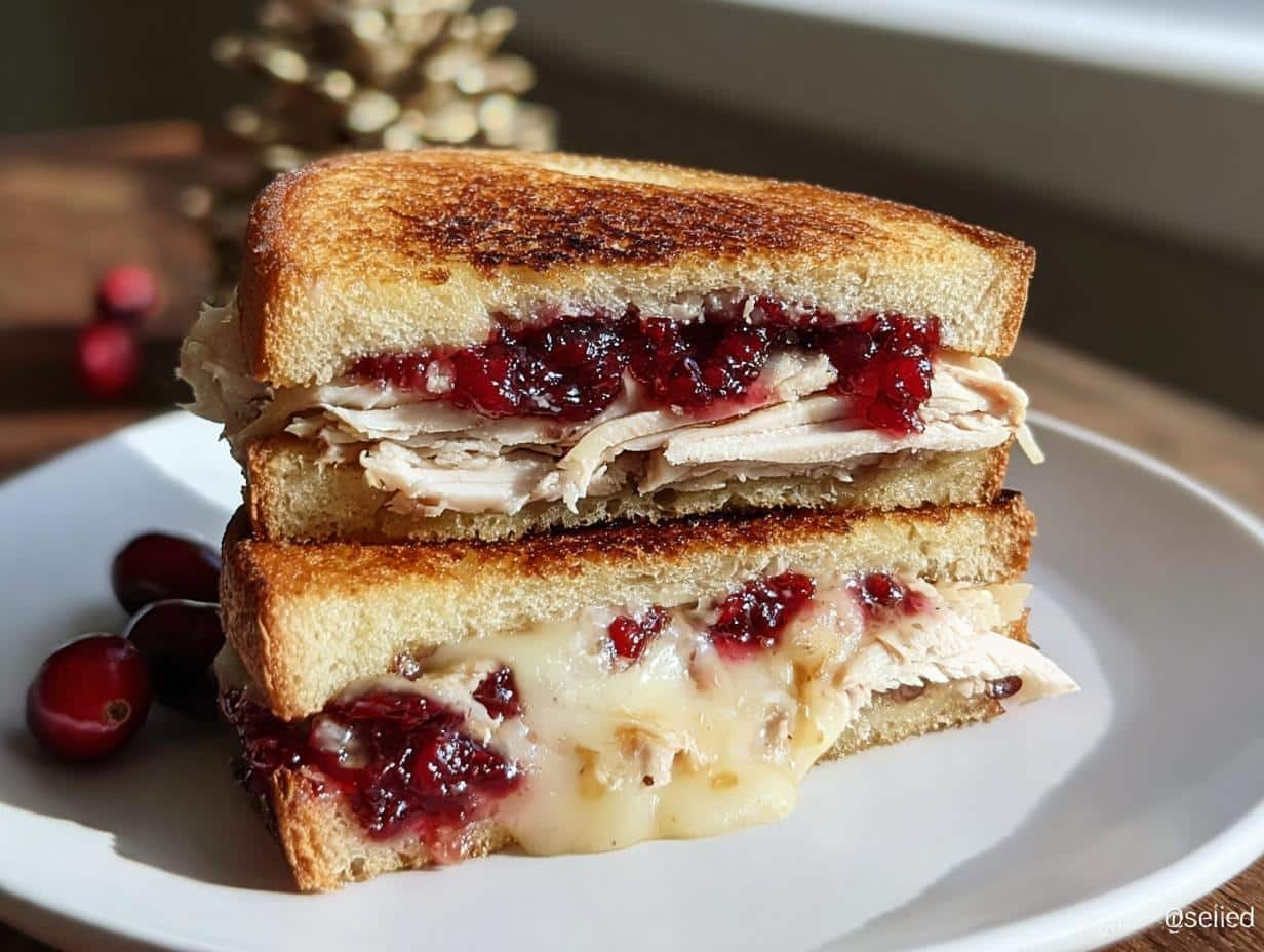 Cranberry Turkey Grilled Cheese: 1 Cozy Melt - Cranberry Turkey Grilled Cheese - additional detail