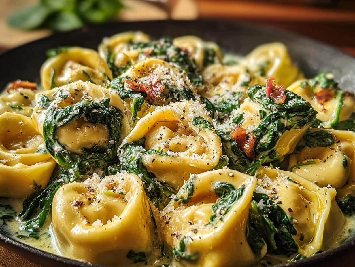 Amazing Creamy Tortellini Spinach in 30 Minutes - Creamy Tortellini Spinach - additional detail