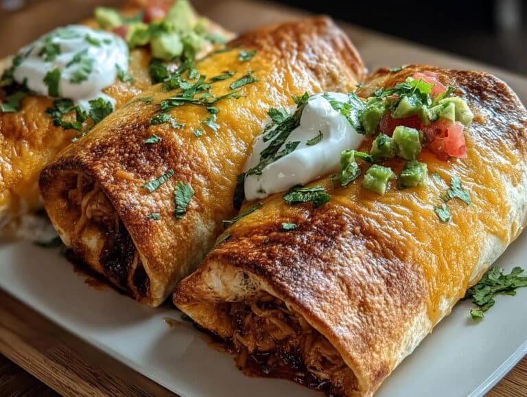 Crispy Baked Chicken Chimichangas