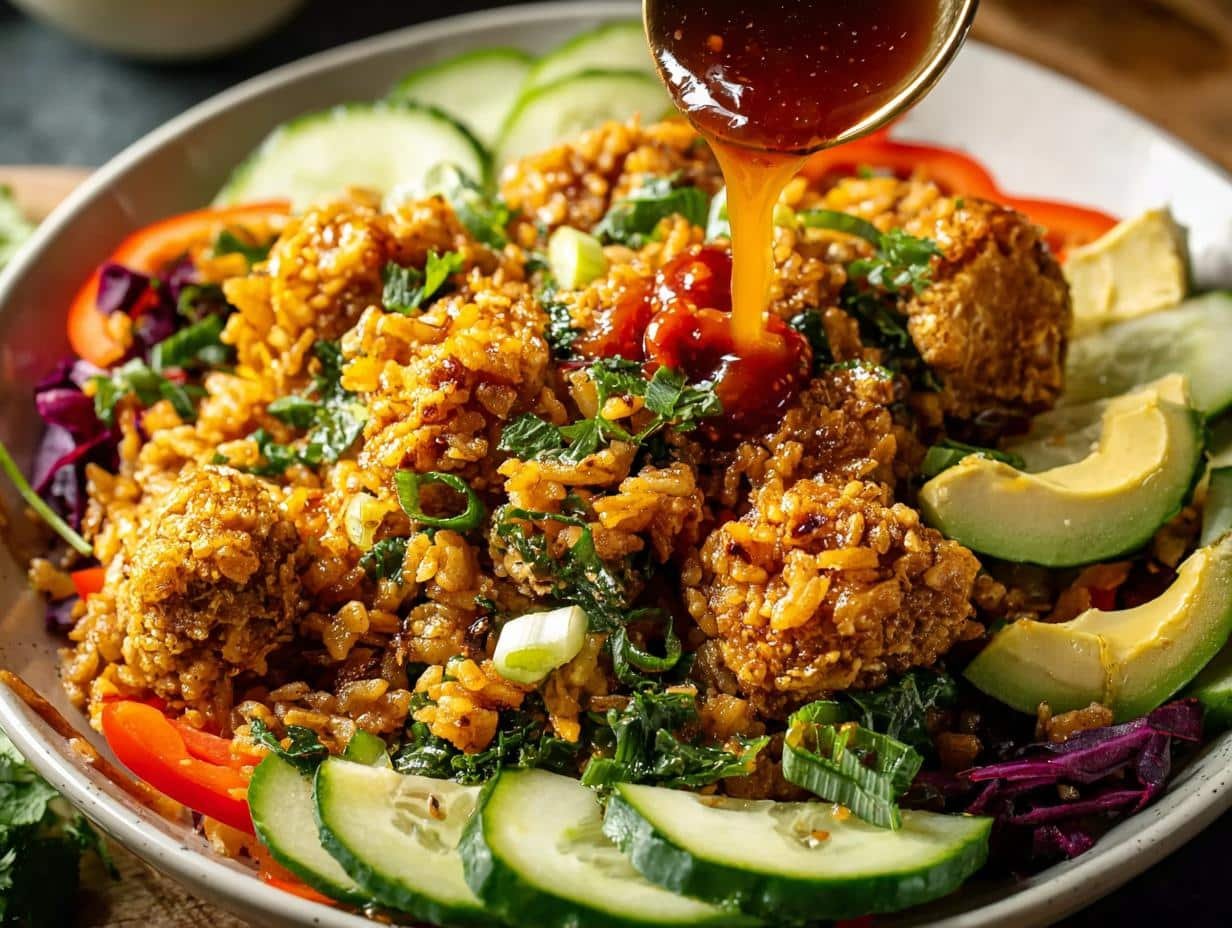 Crispy Rice Salad Veggies