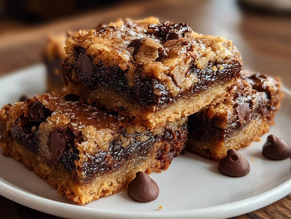 Decadent Chocolate Chip Blondies: 10 Min Prep - Decadent Chocolate Chip Blondies - additional detail