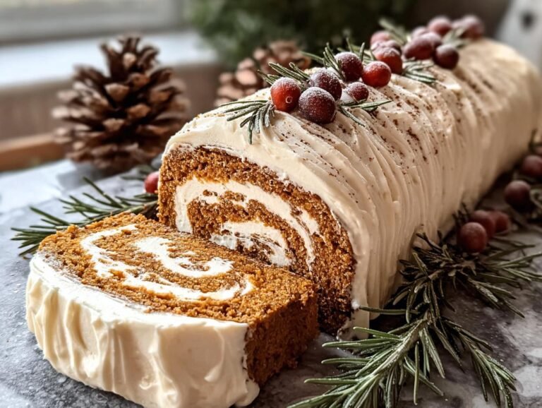 Gingerbread Yule Log