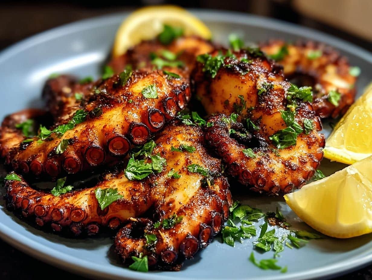Tender Grilled Octopus: 5 Secrets - Grilled Octopus - additional detail