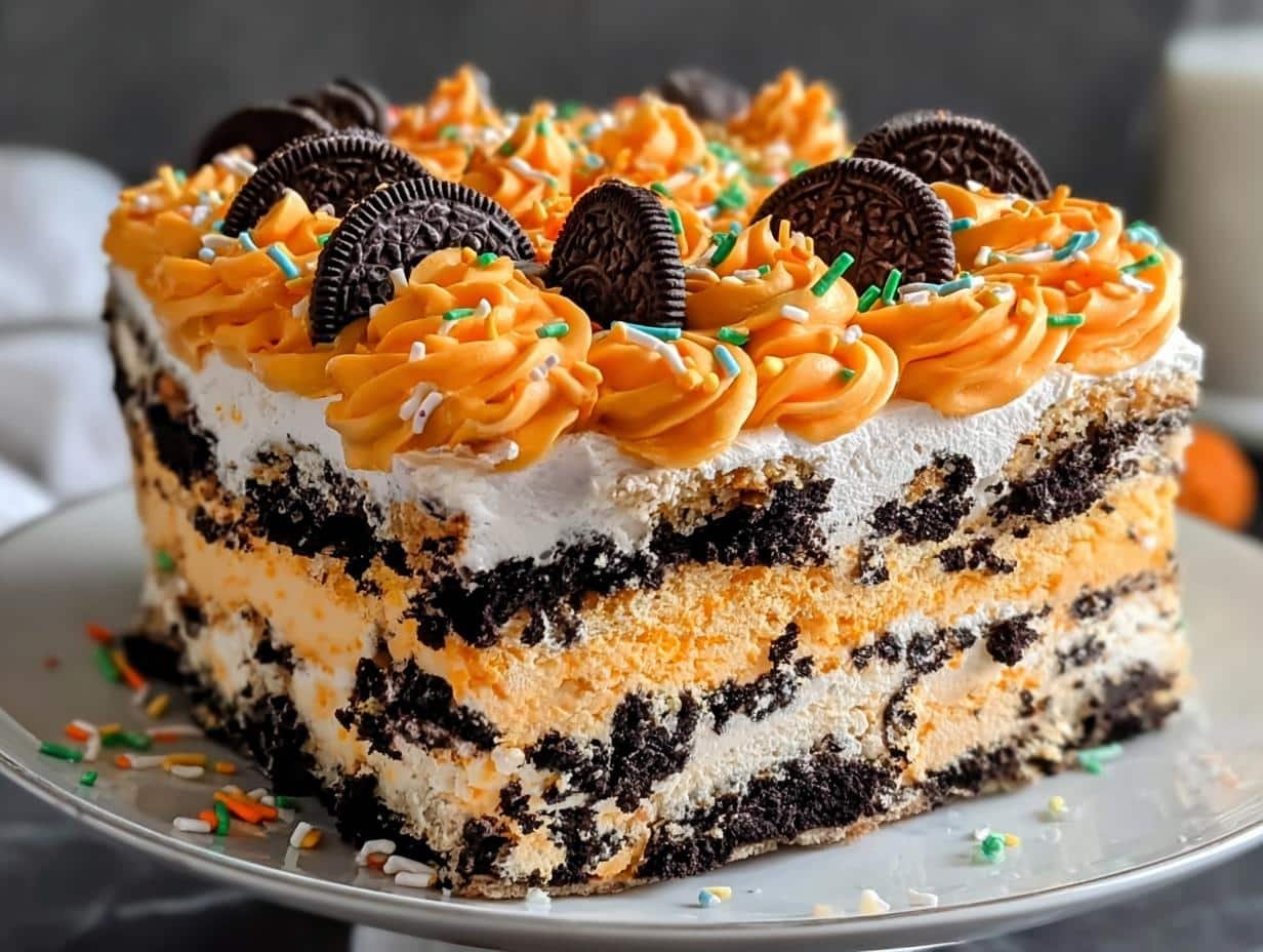 Halloween Icebox Cake: Divine Spooky Treat - Halloween Icebox Cake - additional detail