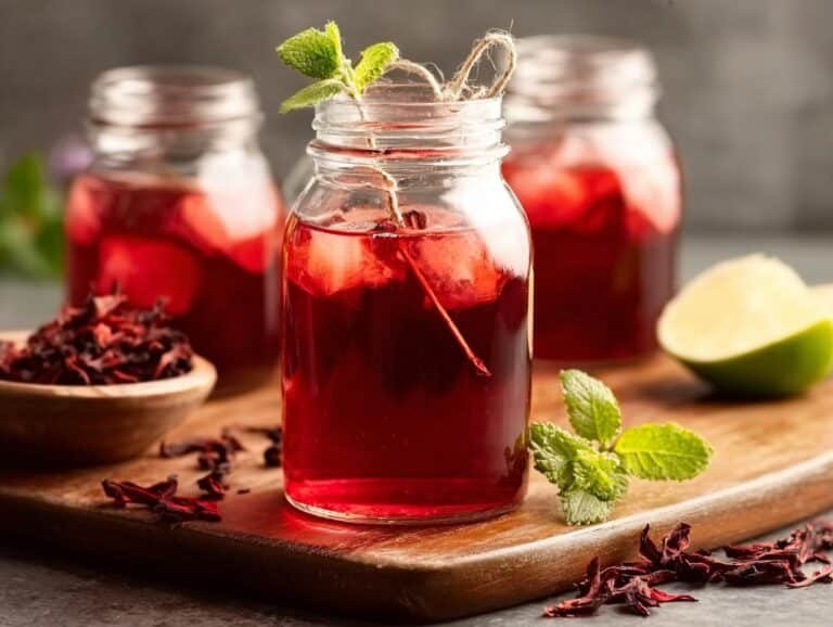 Hibiscus Tea Syrup Steps