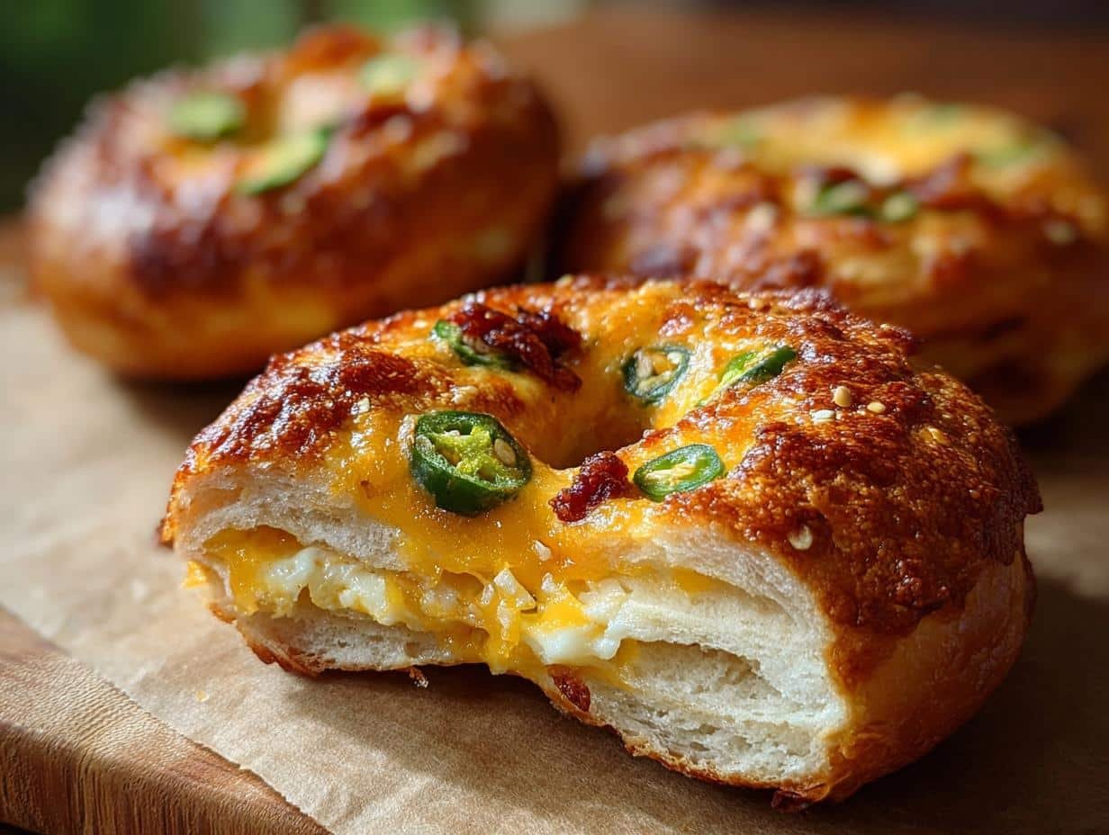 Jalapeno Cheddar Yogurt Bagels: 1 Easy Recipe - Ingredients being mixed into the dough