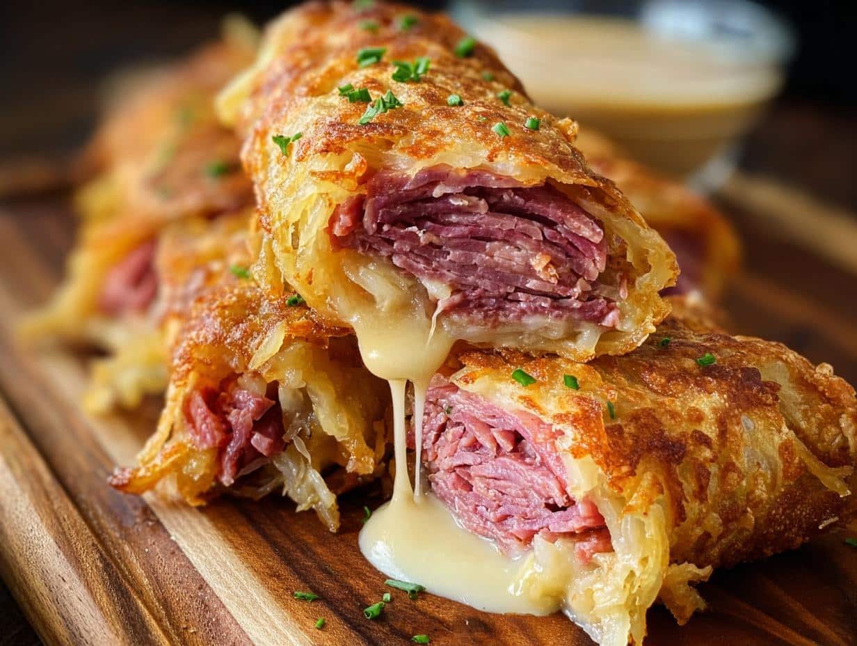 Keto Crispy Reuben Roll Is Amazing - Keto Crispy Reuben Roll - main visual representation