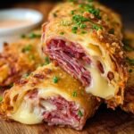 Keto Crispy Reuben Roll