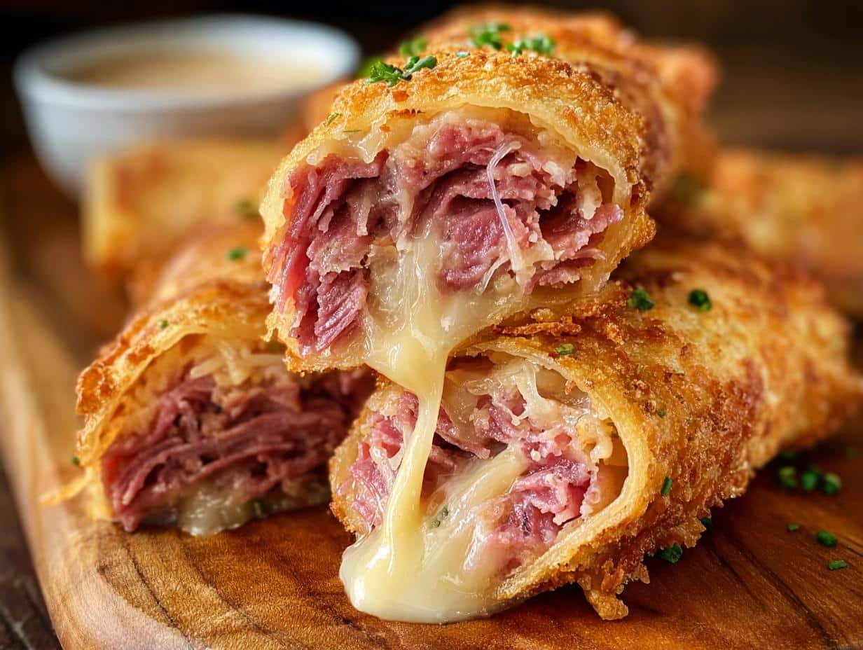 Keto Crispy Reuben Roll Is Amazing - Keto Crispy Reuben Roll - additional detail