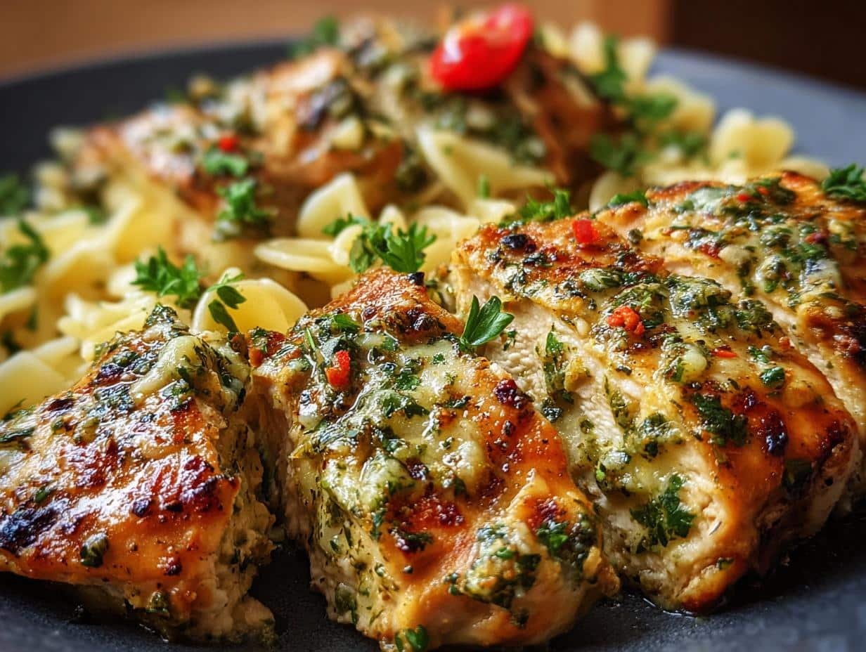 Amazing Mozzarella Garlic Butter Chicken in 30 Mins - Sautéed chicken cubes in a skillet
