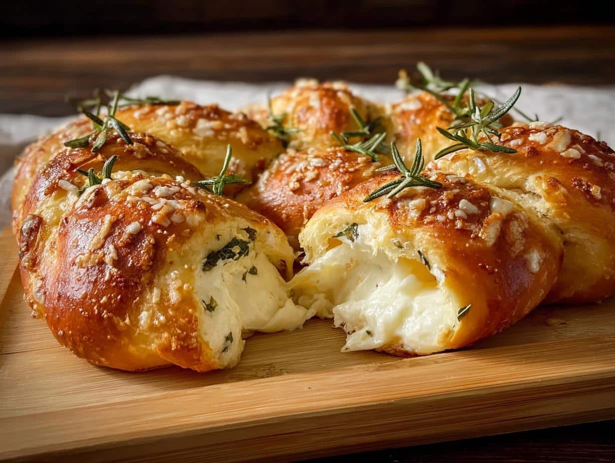 Amazing Mozzarella Stuffed Rosemary Parmesan Pretzels - Mozzarella Stuffed Rosemary Parmesan - main visual representation