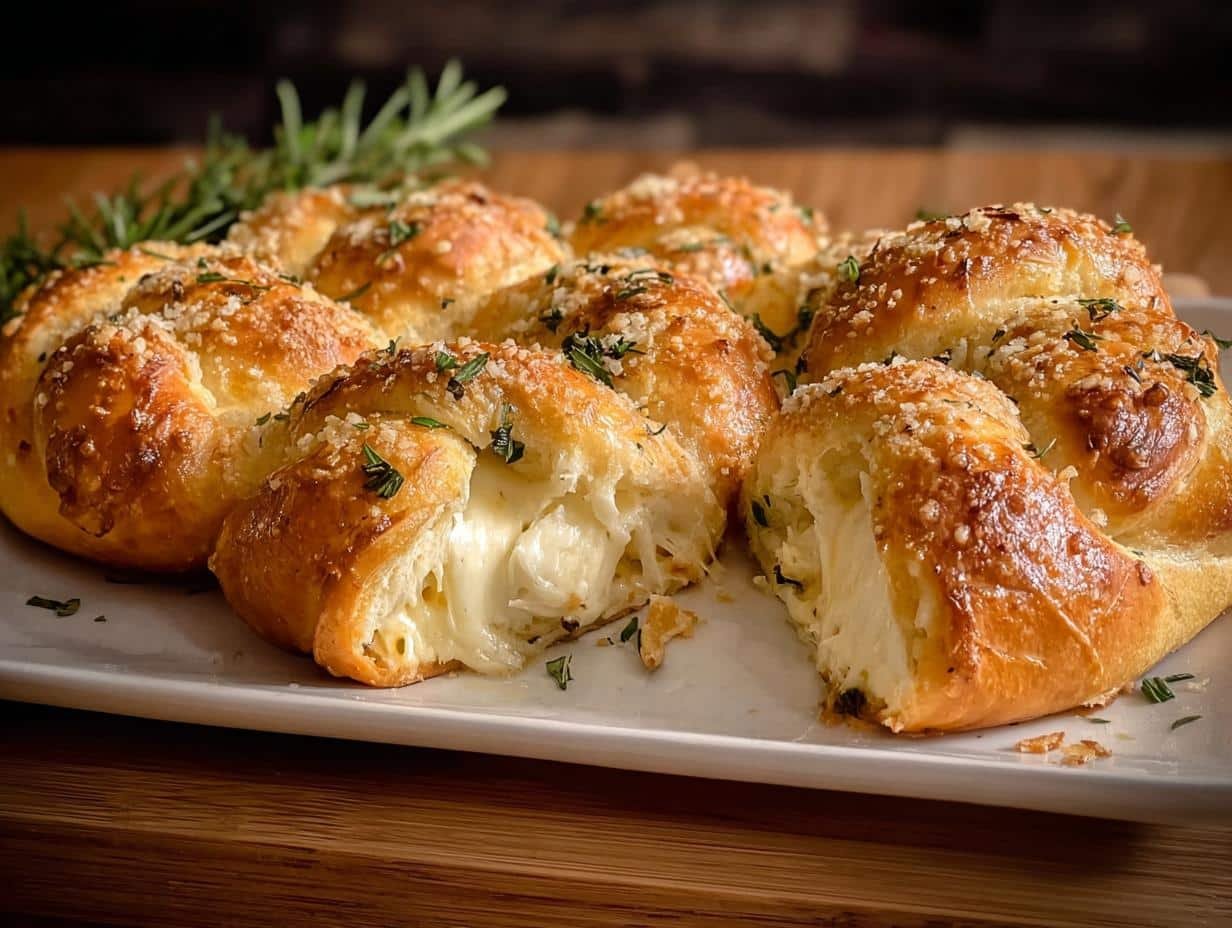 Amazing Mozzarella Stuffed Rosemary Parmesan Pretzels - Mozzarella Stuffed Rosemary Parmesan - additional detail