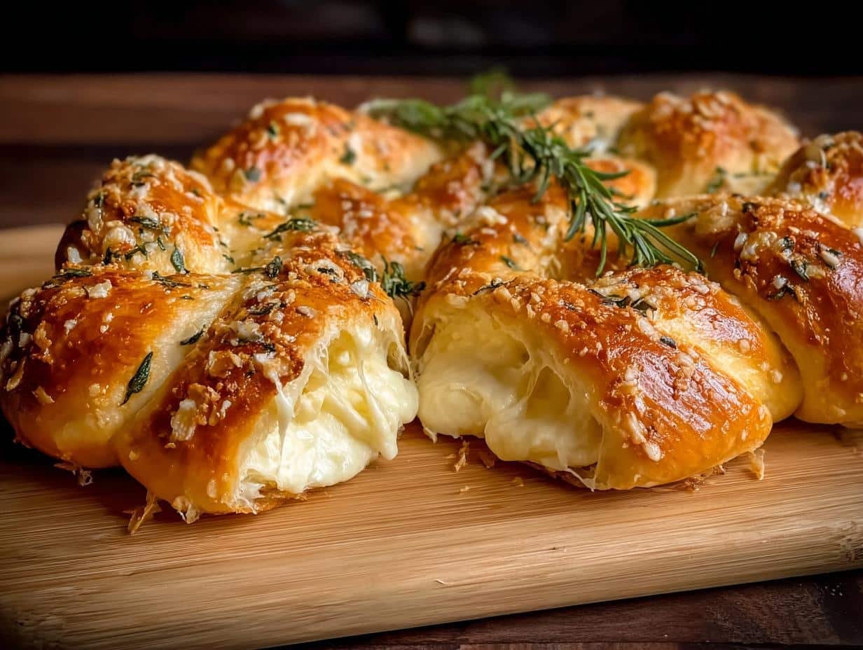 Amazing Mozzarella Stuffed Rosemary Parmesan Pretzels - Mozzarella Stuffed Rosemary Parmesan - additional detail