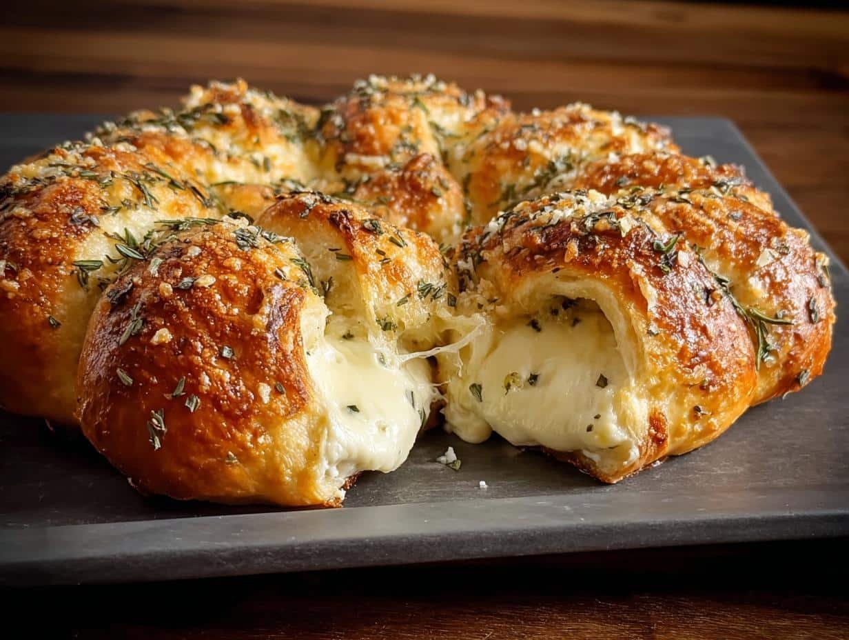 Mozzarella Stuffed Rosemary Parmesan