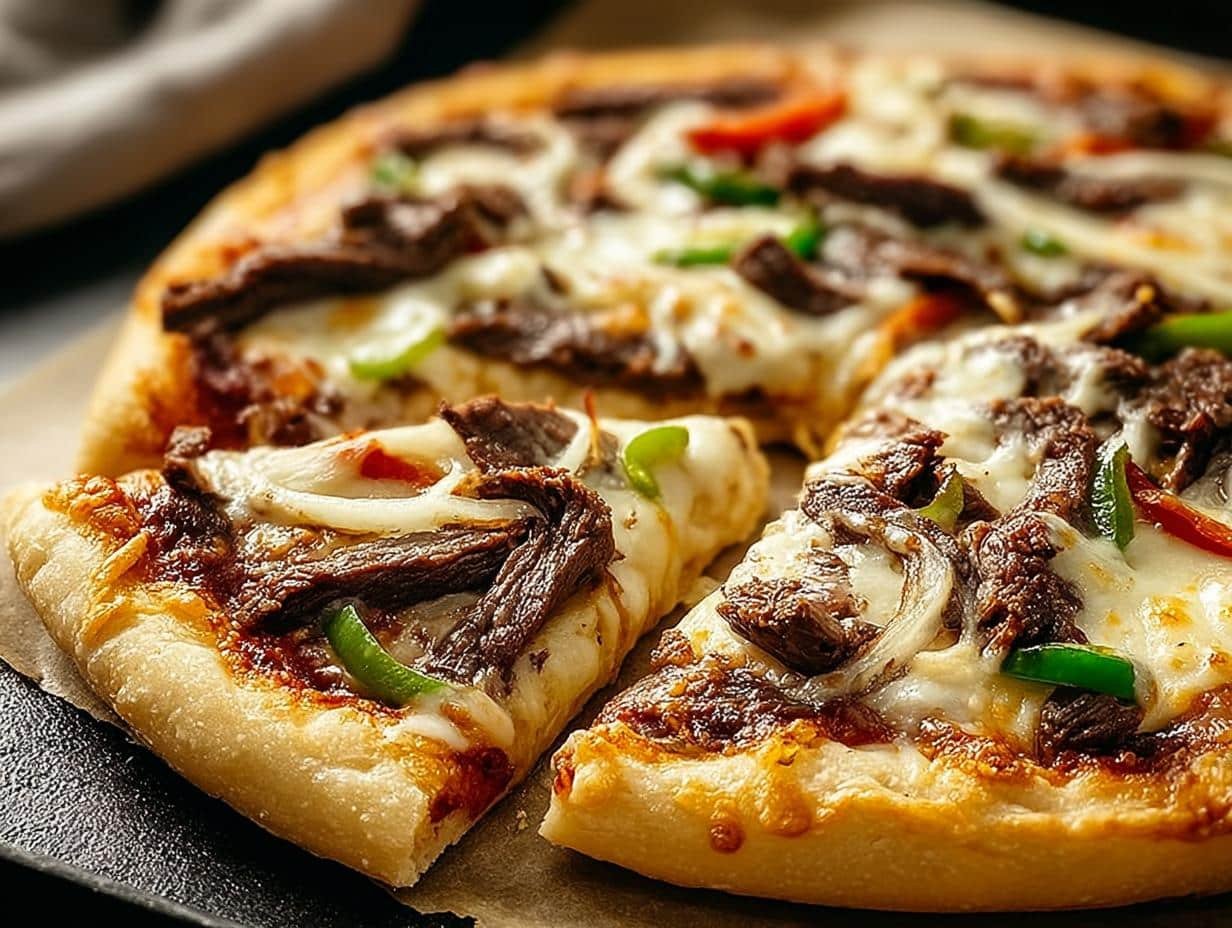 Philly Cheesesteak Pizza: 1 Amazing Recipe - Ingredients laid out for cheesesteak pizza