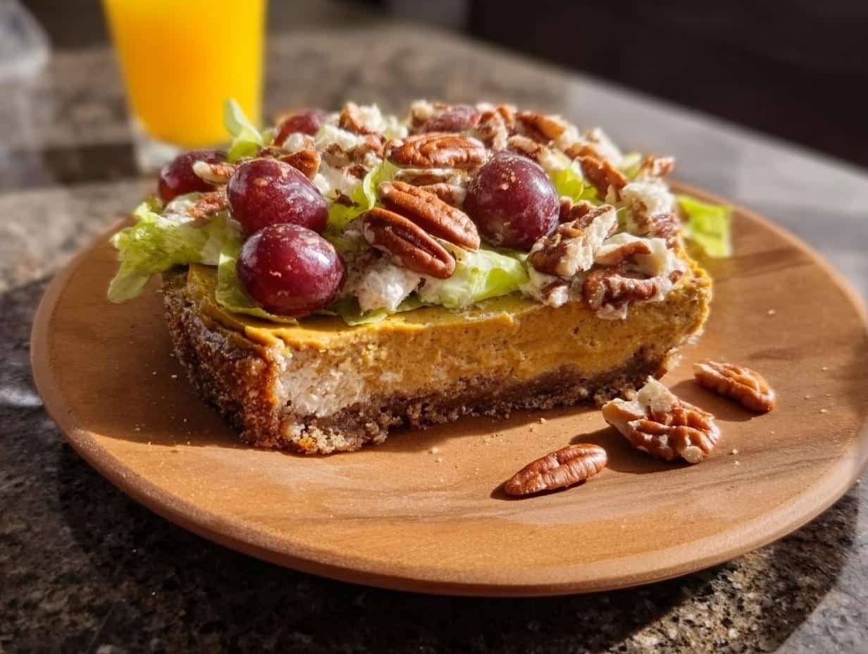 Pumpkin Cheesecake Pecan Crust: 1 Glorious Dessert - Pumpkin Cheesecake Pecan Crust - main visual representation