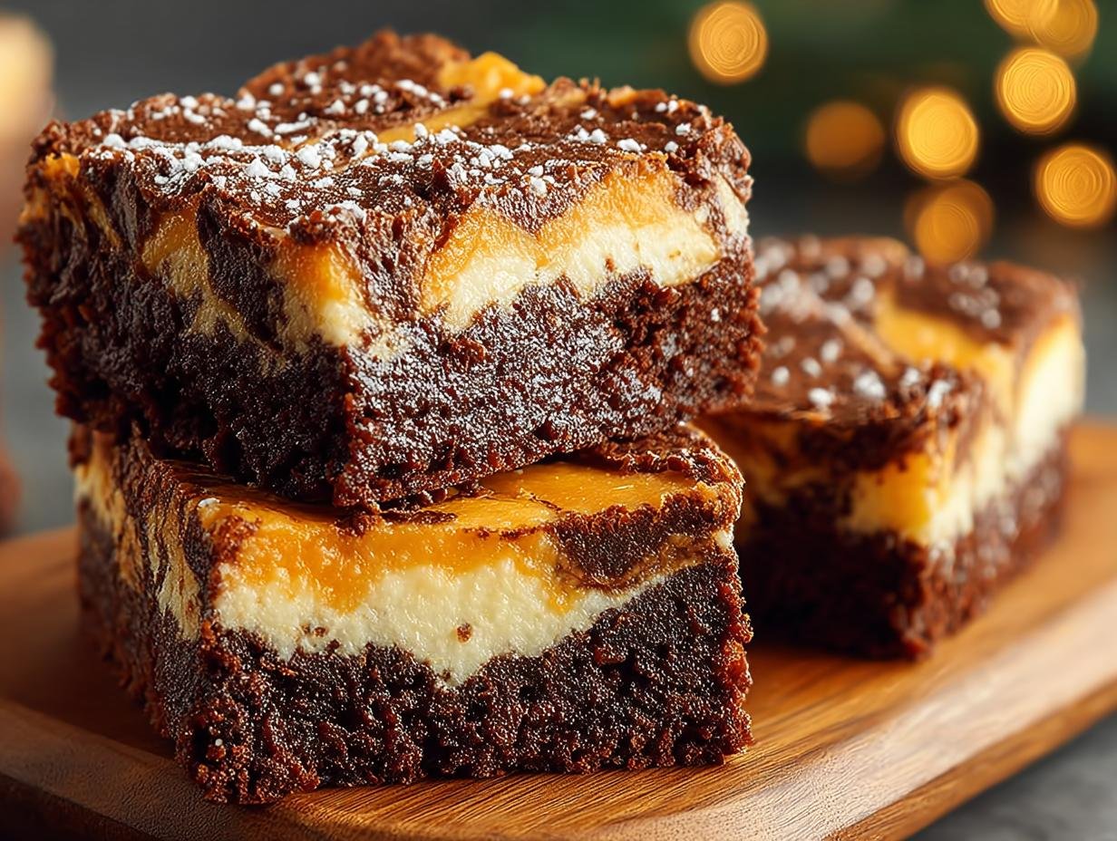 Amazing Pumpkin Cream Cheese Swirl Brownies 3 Ways - Pumpkin Cream Cheese Swirl - main visual representation