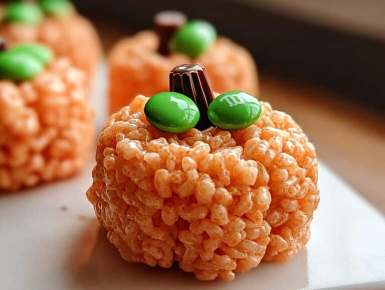 Rice Krispie Treat Pumpkins
