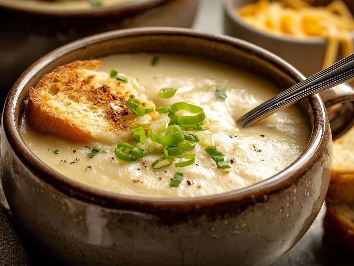 Delicious Roasted Garlic Cheddar Cauliflower Soup (13) - Roasted Garlic Cheddar Cauliflower - additional detail