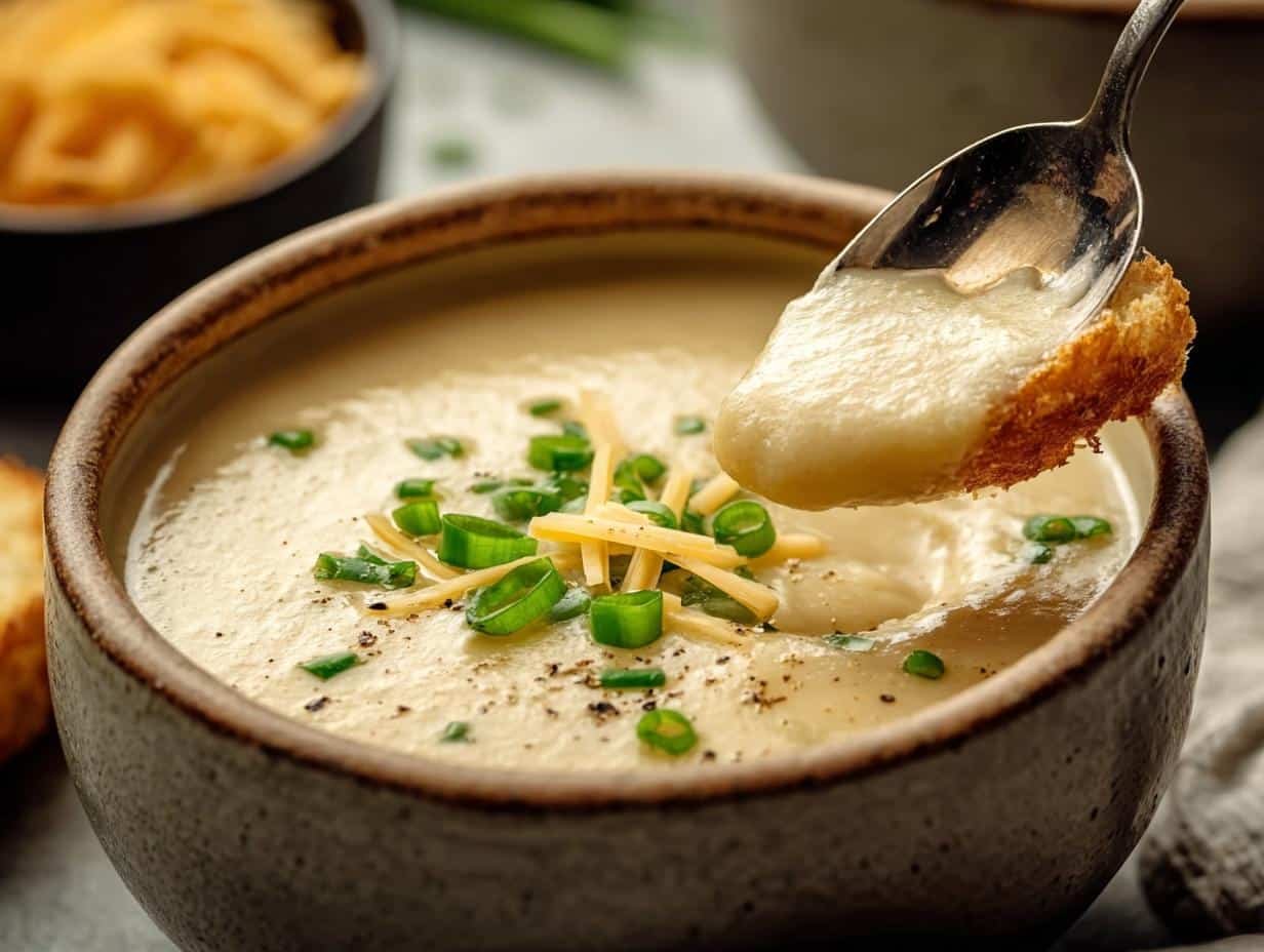 Delicious Roasted Garlic Cheddar Cauliflower Soup (13) - Roasted Garlic Cheddar Cauliflower - additional detail