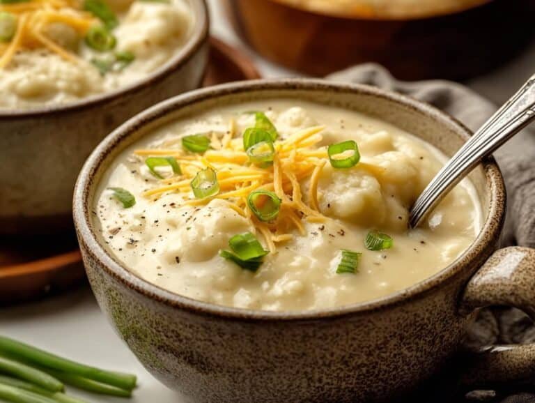 Roasted Garlic Cheddar Cauliflower