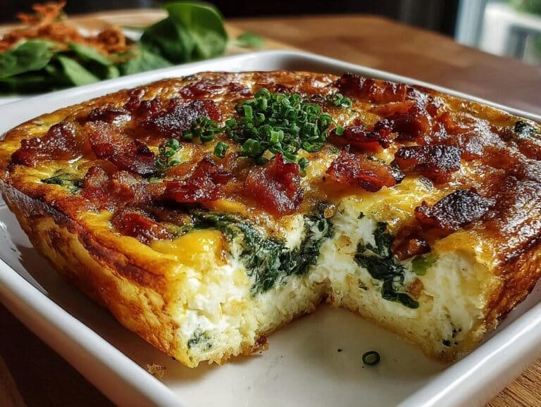 Savory Bacon Spinach Egg