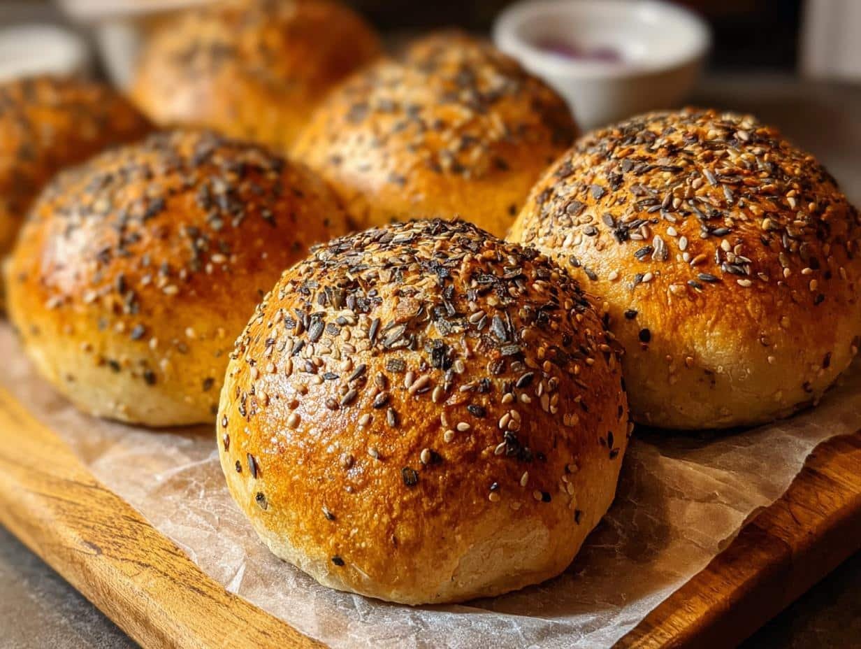 Amazing Seeded Bread Rolls in 15 min - Seeded Bread Rolls - main visual representation