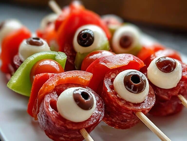 Skewered Salami Eyeballs