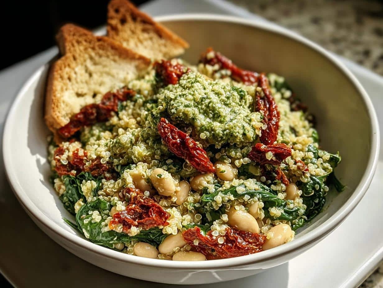 Spinach Pesto Butter Bean: 1 Flavorful Meal - Spinach Pesto Butter Bean - additional detail