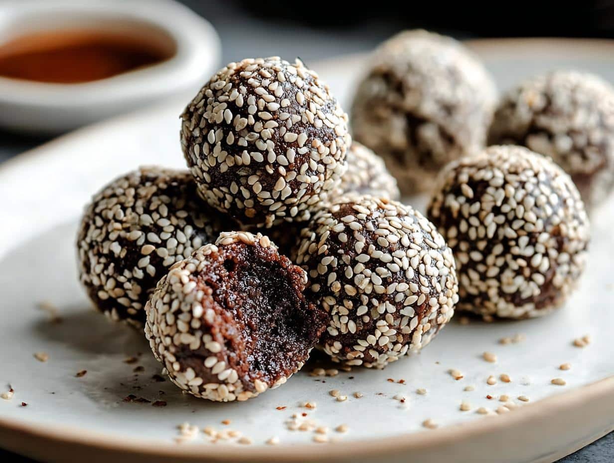 Tahini Chocolate Balls: 15 Min, Guilt-Free Treat - Tahini Chocolate Balls - additional detail
