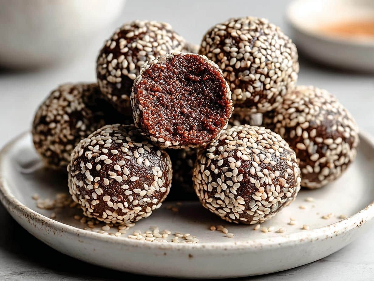 Tahini Chocolate Balls: 15 Min, Guilt-Free Treat - Tahini Chocolate Balls - additional detail