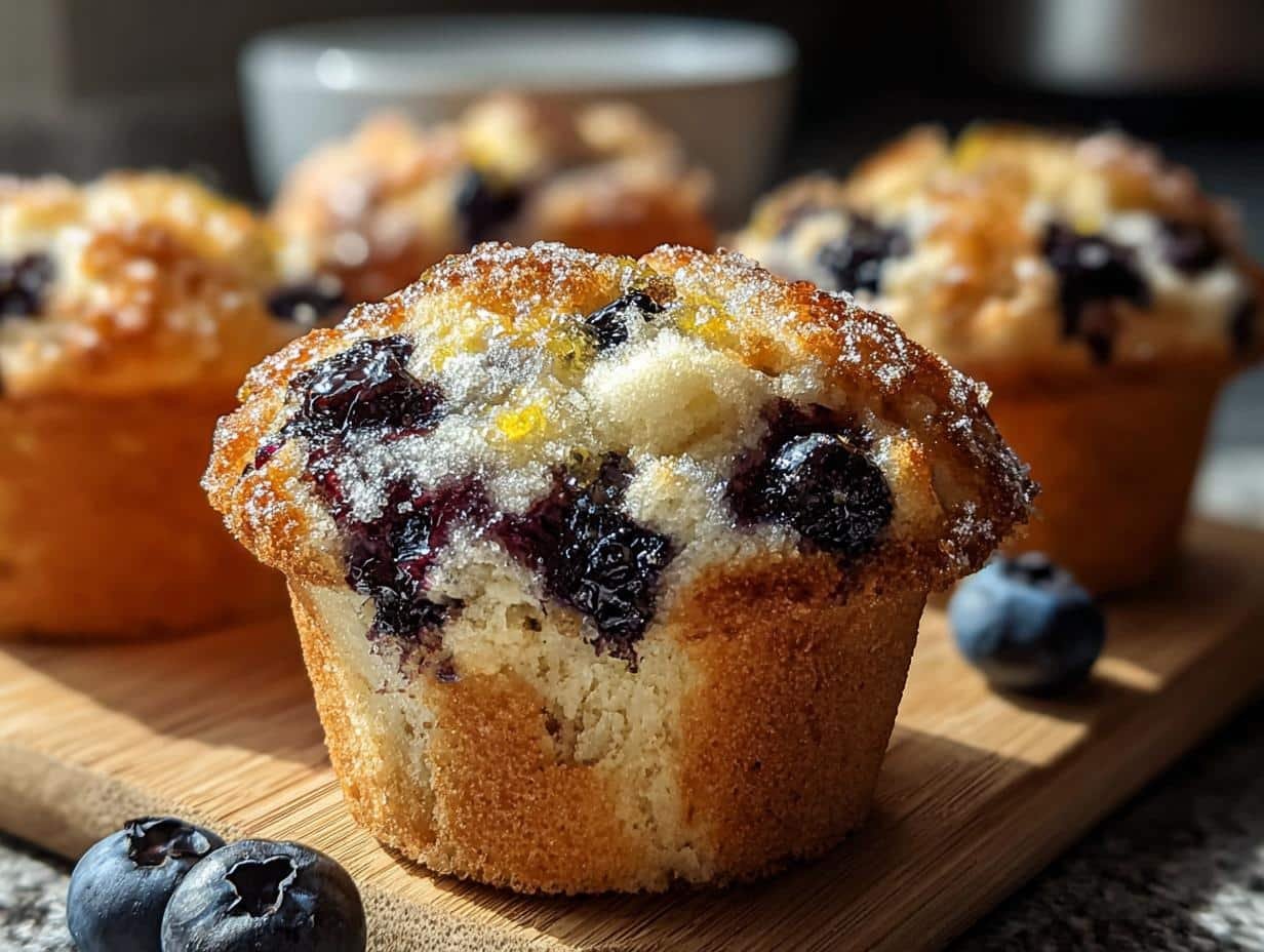 Zesty Blueberry Burst Muffins: 1 Tart Bite - Zesty Blueberry Burst Muffins - additional detail