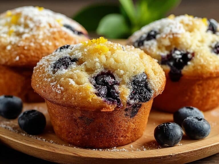 Zesty Lemon Blueberry Muffins