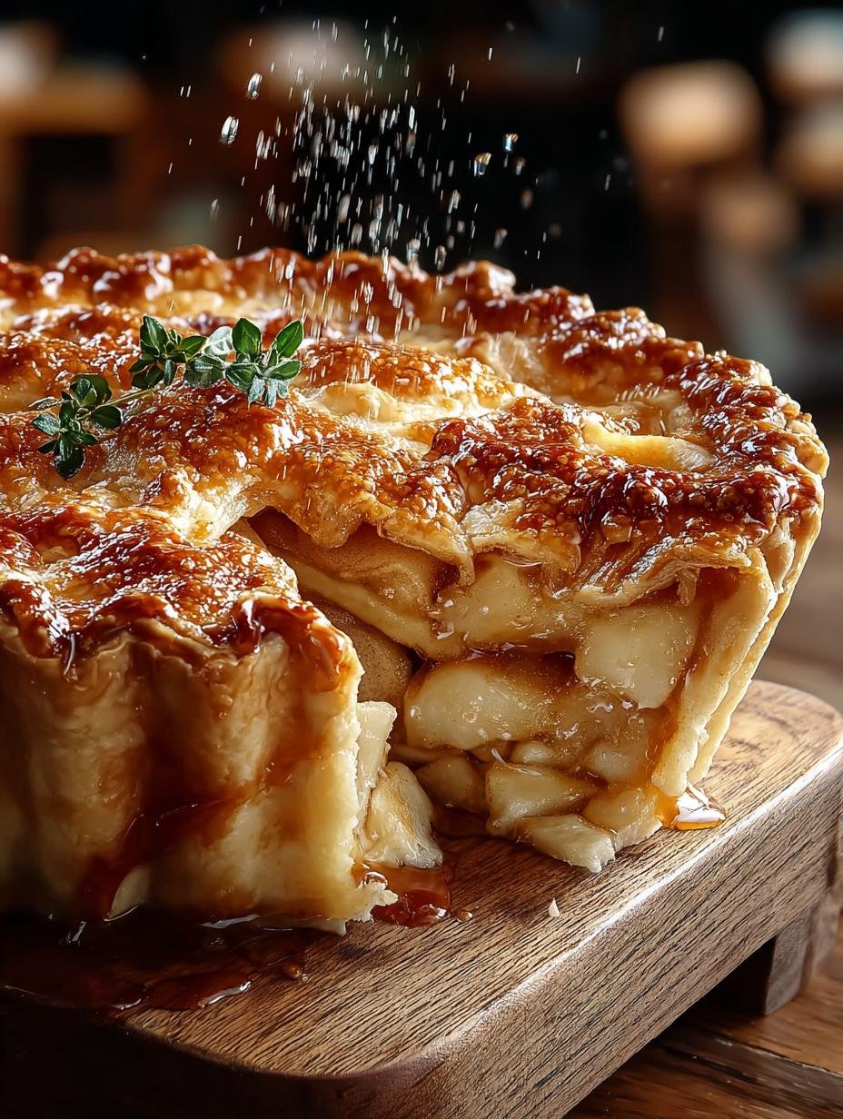 Amazing Apple Pie: 1 Perfect Recipe, Pure Bliss - a slice of apple pie with a scoop of vanilla ice cream and caramel drizzle