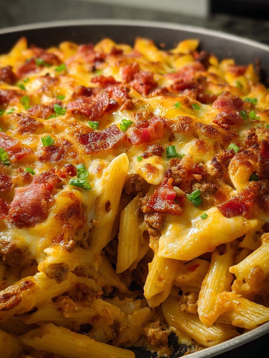 Bacon Cheeseburger Pasta Bake: 1 Irresistible Family Favorite - Bacon Cheeseburger Pasta Bake - additional detail