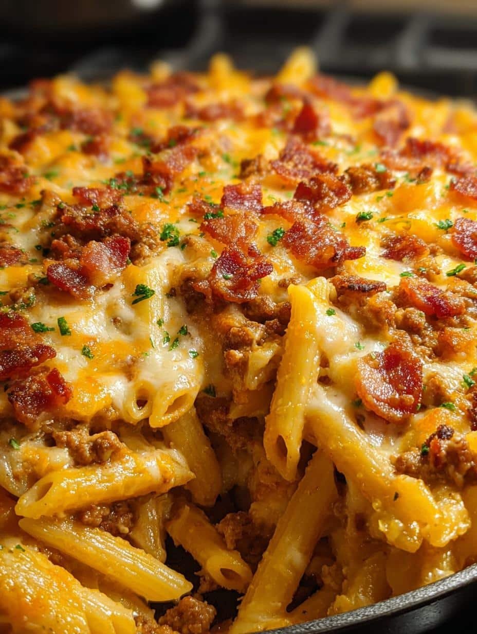 Bacon Cheeseburger Pasta Bake: 1 Irresistible Family Favorite - Bacon Cheeseburger Pasta Bake - additional detail