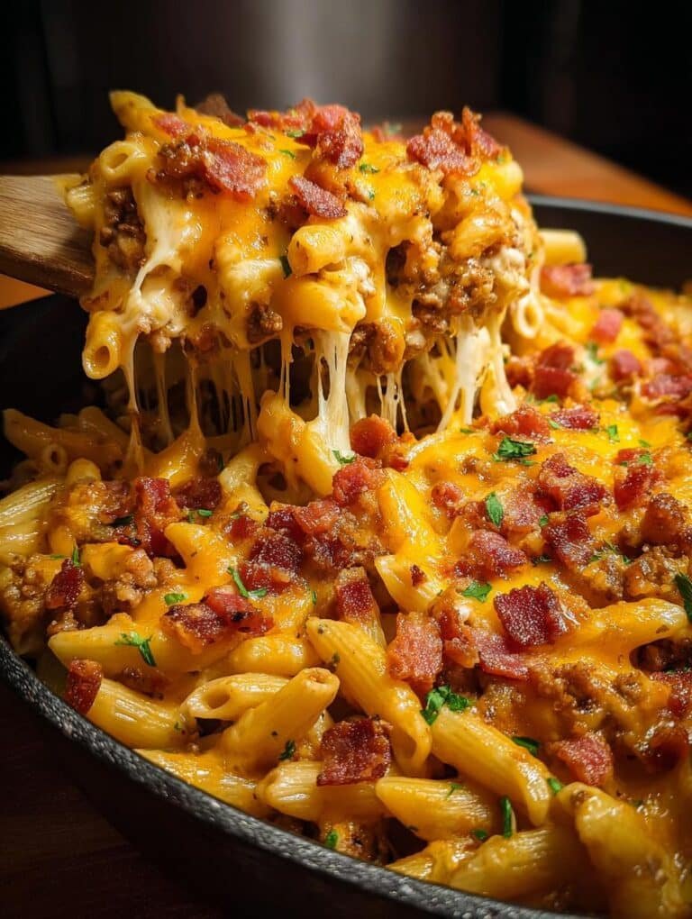 Bacon Cheeseburger Pasta Bake