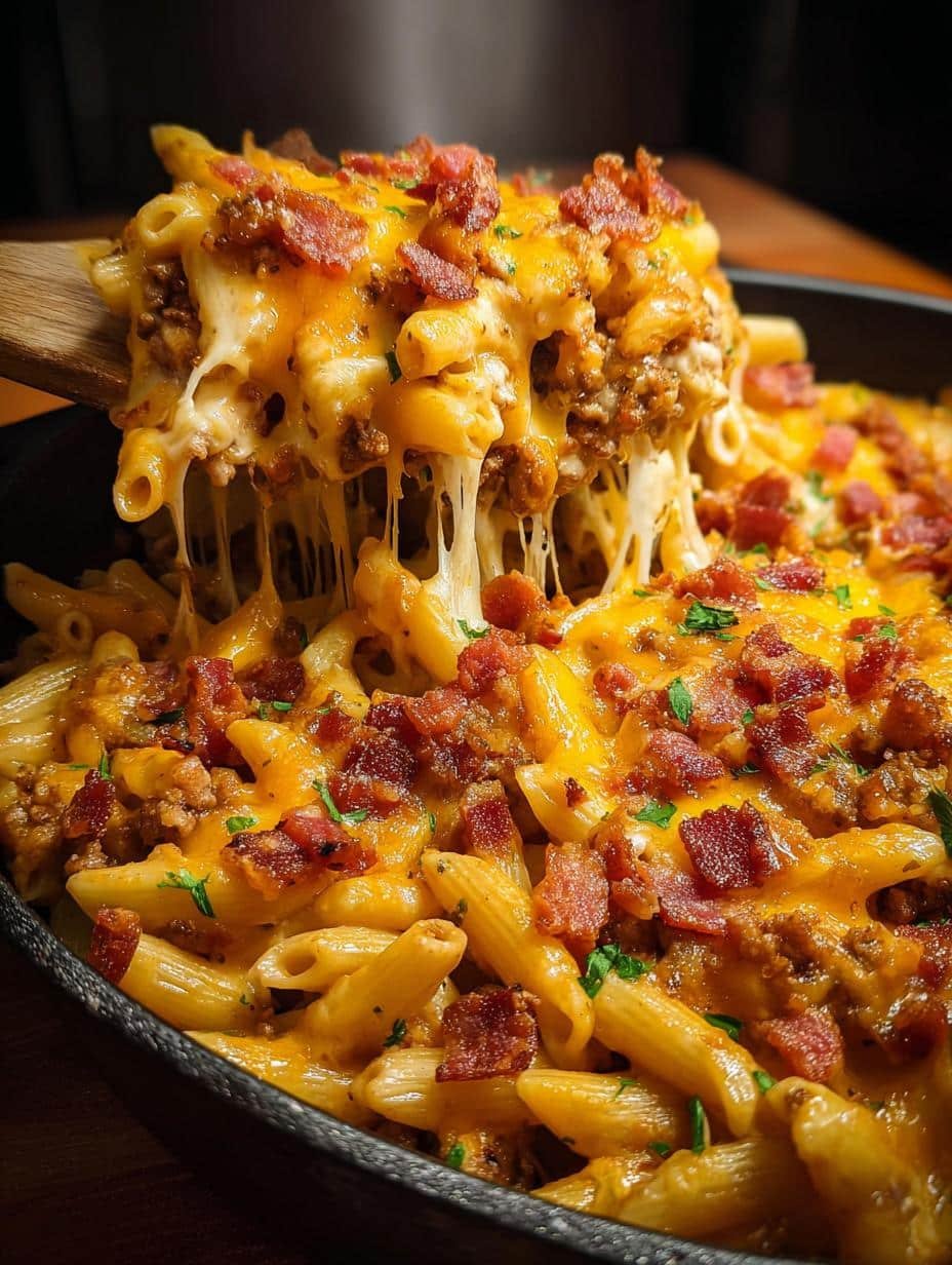 Bacon Cheeseburger Pasta Bake