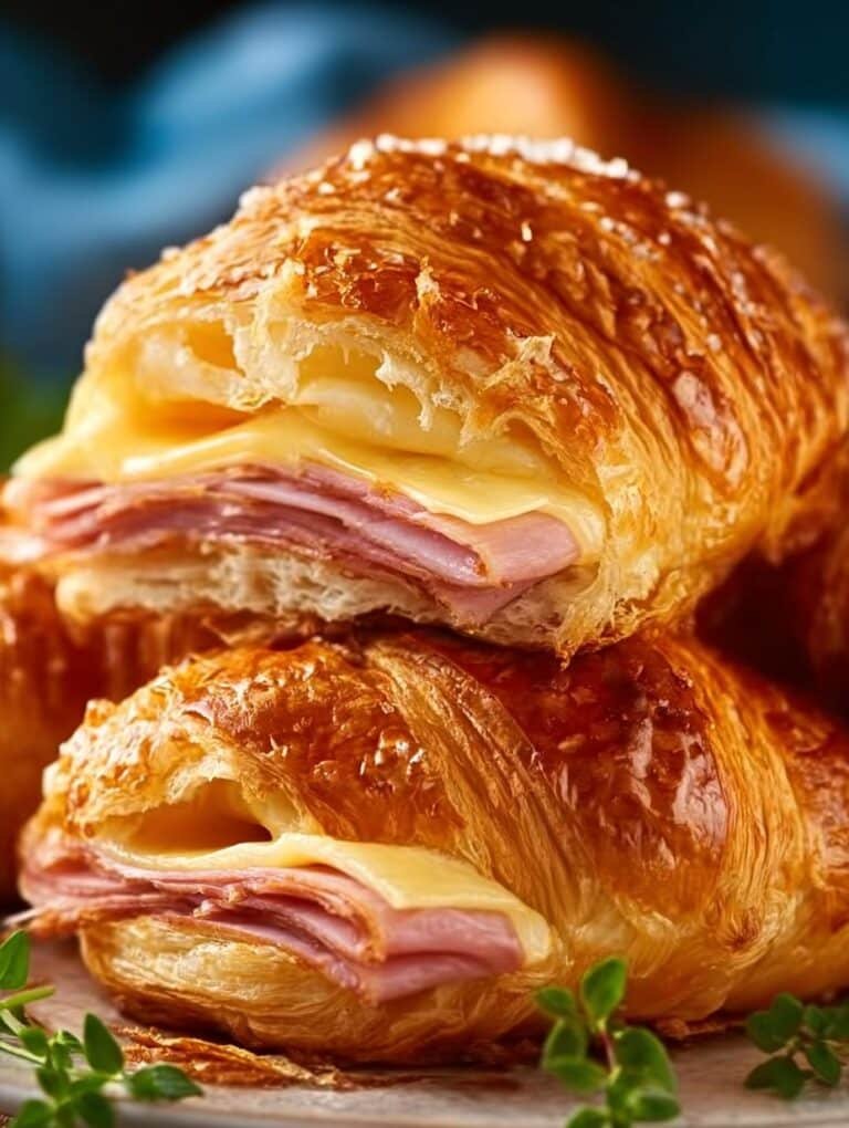 Baked Ham Cheese Croissants