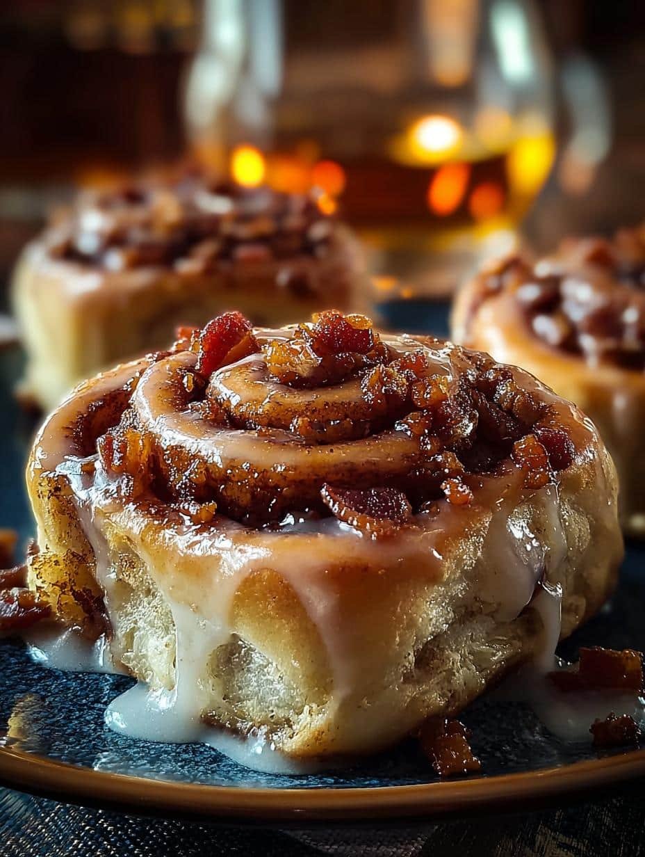 Bourbon Maple Bacon Cinnamon Rolls: 12 Irresistible Treats - Bourbon Maple Bacon Cinnamon - additional detail
