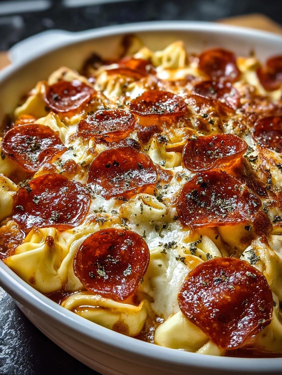 Delicious Cheese Tortellini Pepperoni Pizza Recipe - Cheese Tortellini Pepperoni Pizza - main visual representation