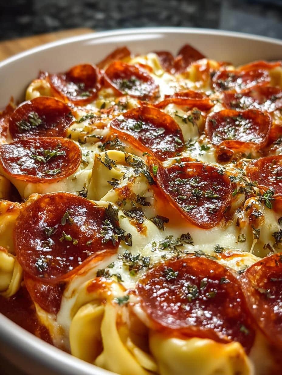 Delicious Cheese Tortellini Pepperoni Pizza Recipe - Cheese Tortellini Pepperoni Pizza - additional detail