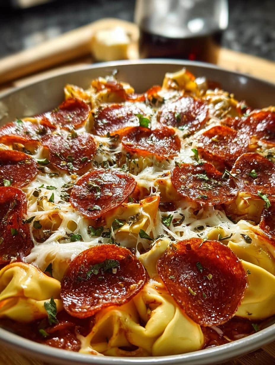 Cheese Tortellini Pepperoni Pizza