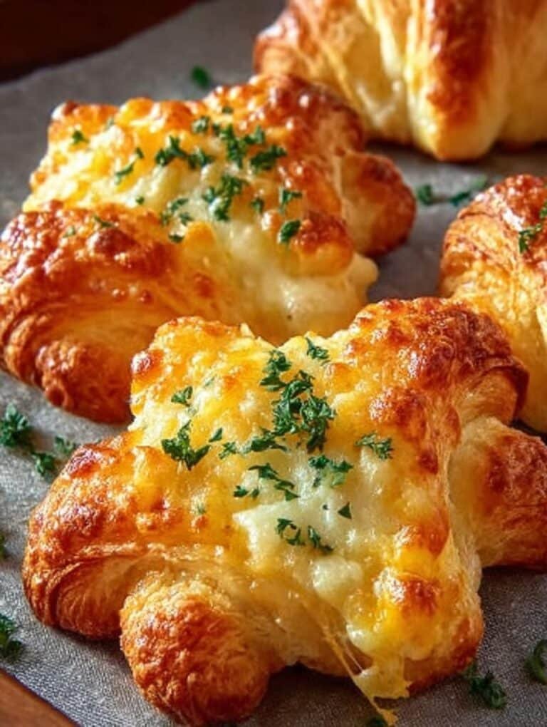 Cheesy Crescent Roll Leaves