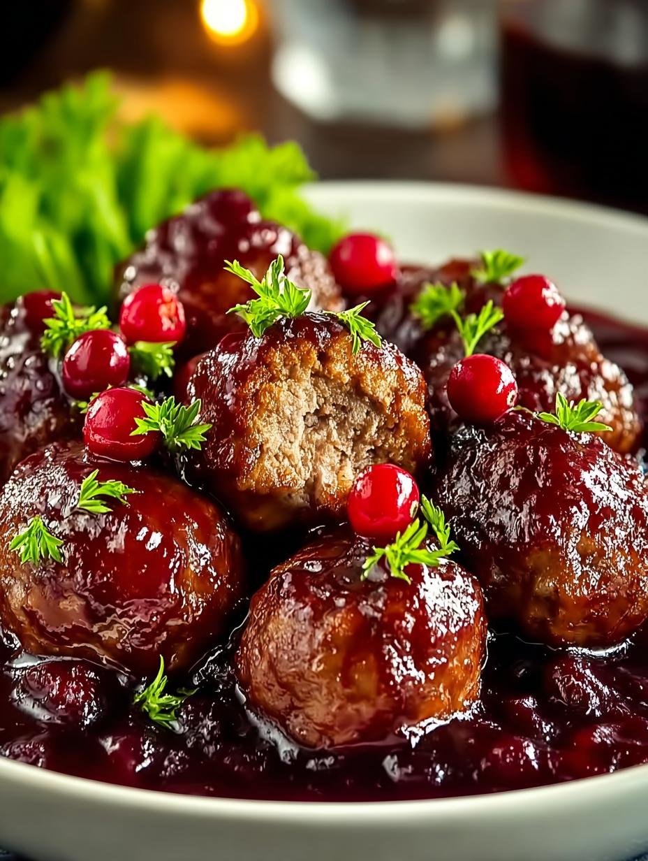 Christmas Cranberry Meatballs