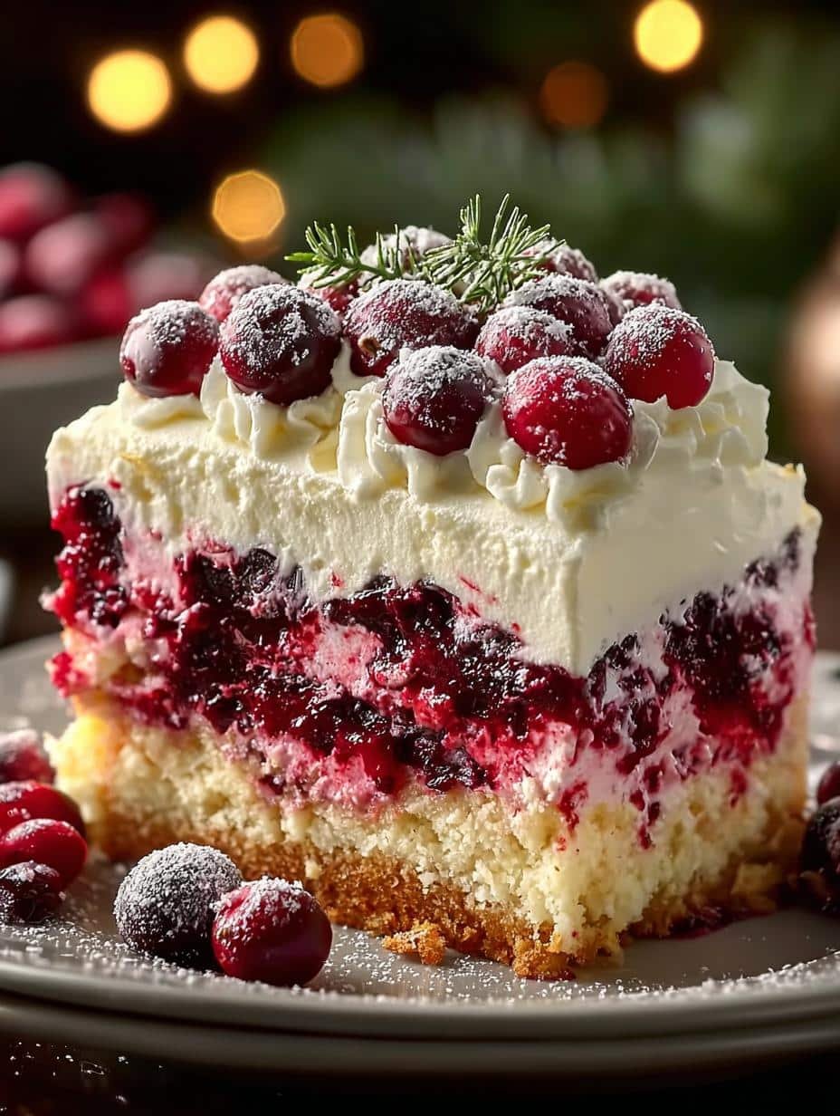 Delightful Christmas Cranberry Poke Cake to Savor - Christmas Cranberry Poke Cake - main visual representation