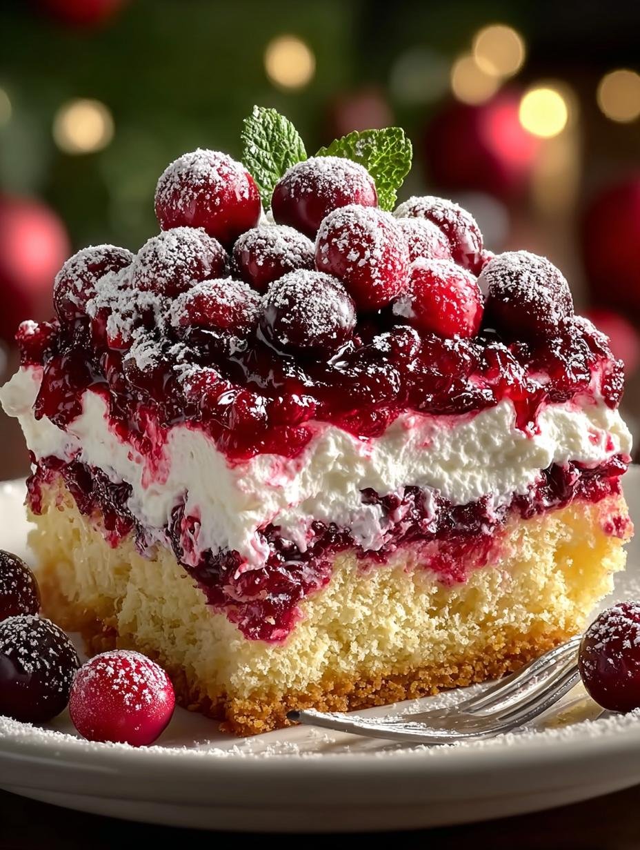 Delightful Christmas Cranberry Poke Cake to Savor - Christmas Cranberry Poke Cake - additional detail